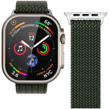 VONMÄHLEN austas nyloninis apyrankė Apple Watch 40/41/42mm, alyvuogių spalvos