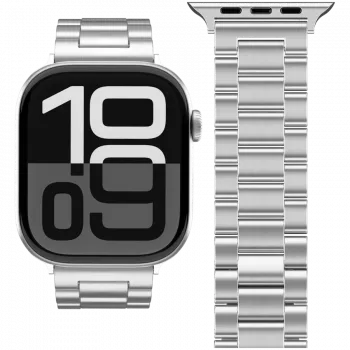 VONMÄHLEN Link Bracelet 2 apyrankė Apple Watch 40/41/42mm, nerūdijantis plienas, sidabrinė