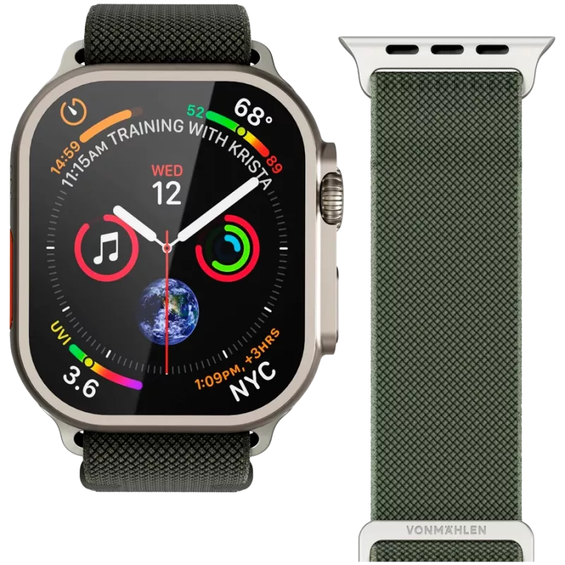 VONMÄHLEN Classic Nylon Loop 44, 45, 46, 49mm Vienas dydis, Alyvuogių