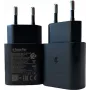 PowerRay PR-TA800EBE 18W USB-C PD sieninis įkroviklis, EU 2-pin, juodas, didmeninė pakuotė