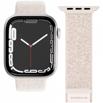 VONMÄHLEN Fitness Loop 2 išmaniojo laikrodžio apyrankė, skirta Apple Watch 44/45/46/49mm, kreminės spalvos
