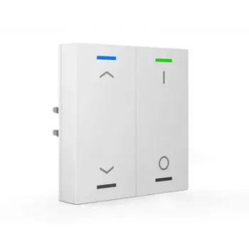 MDT BE-TAL55T2.C1 KNX mygtukas Light 55 2-jų grupių RGB-W su temperatūros jutikliu, baltas blizgus