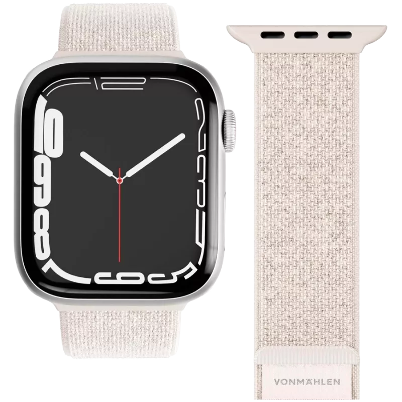 VONMÄHLEN Fitness Loop 2 išmaniojo laikrodžio apyrankė Apple Watch 40/41/42mm, kreminės spalvos