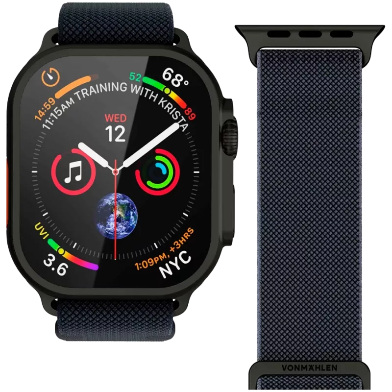 VONMÄHLEN Classic Nylon Loop 44, 45, 46, 49mm Vienas dydis, Tamsiai mėlyna Juoda