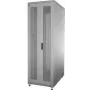 IT-BUDGET 19 colių serverių stelažo spintos komplektas 42U 600x1000 mm perforuotos dvigubos durys priekyje ir gale, 4 aktyvūs ventiliatoriai, PDU, lentynos, išardoma, šviesiai pilka 90ITB19SRK42610DTG