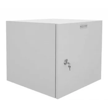 IT-BUDGET 19 inch tinklo spintelė, montuojama ant sienos, Easy - vientisos plieno durelės - 12U - W 600 x D 600 mm - lakštinis plienas - šviesiai pilka (90RR19CWV1266MG)