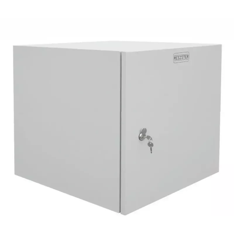 IT-BUDGET 19 inch tinklo spintelė, montuojama ant sienos, Easy - vientisos plieno durelės - 12U - W 600 x D 600 mm - lakštinis plienas - šviesiai pilka (90RR19CWV1266MG)