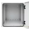 IT-BUDGET 19 inch tinklo spintelė, montuojama ant sienos, Easy - vientisos plieno durelės - 12U - W 600 x D 600 mm - lakštinis plienas - šviesiai pilka (90RR19CWV1266MG)
