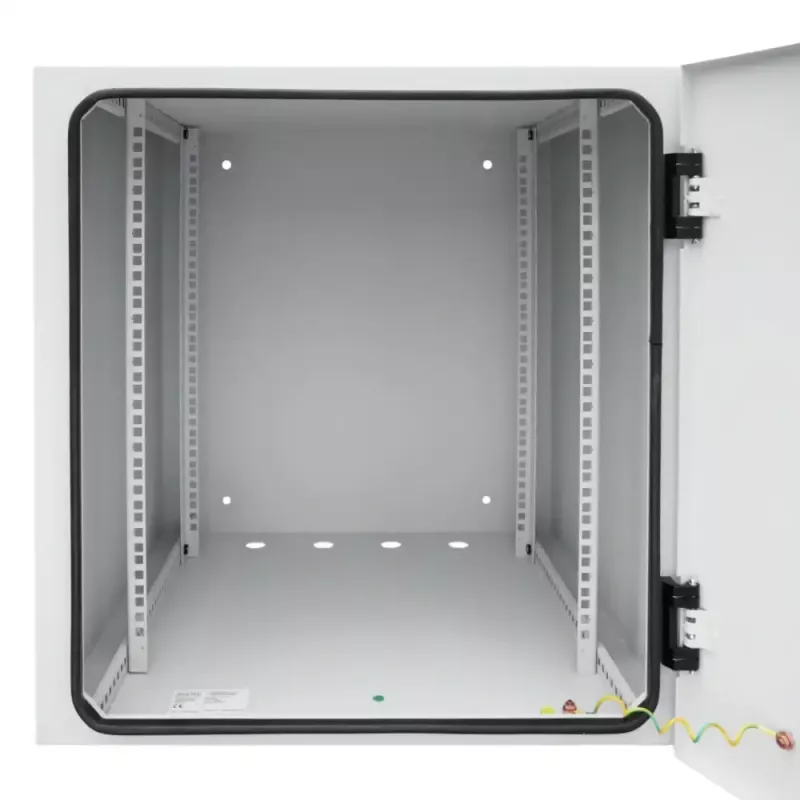 IT-BUDGET 19 inch tinklo spintelė, montuojama ant sienos, Easy - vientisos plieno durelės - 12U - W 600 x D 600 mm - lakštinis plienas - šviesiai pilka (90RR19CWV1266MG)