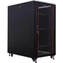 IT-BUDGET 19 colių serverių stelažas SRK - 27U - 800x1000 mm - stiklo/plieno durelės - kabelių kanalai - išardytas - juodas 90ITB19SRK27810GSN