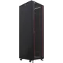 IT-BUDGET 19 inch Tinklo spintelė SRK - 42U - 600x800 mm - Stiklo/Plieno durelės - Surinkta - Juoda (99ITB19SRK4268GSNM)
