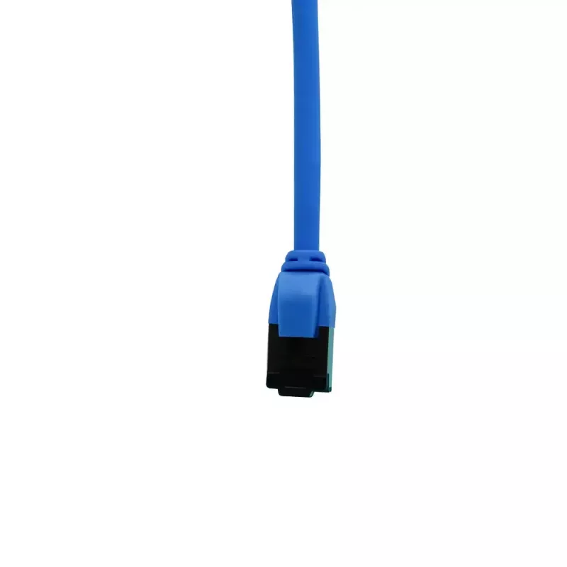 IT-BUDGET Cat.8.1 plonas Ethernet tinklo kabelis, S/FTP, 40Gbps, 2000MHz, LSZH, PoE+, mėlynas, 0,5m 90ITBSLIM81PK050B