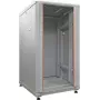 IT-BUDGET 19 inch Tinklo spintelė SRK - 18U - 600x800 mm - Stiklinės/Plieninės durelės - Išardoma - Šviesiai pilka 90ITB19SRK1868GGN