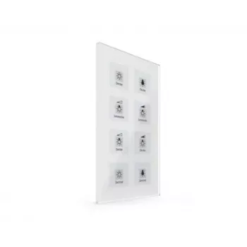 MDT BE-GT08W.01 KNX stiklinis mygtukų jutiklis Plus, 8 kanalų, baltas