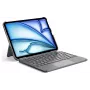 DIGISTOR HK Inateck KB04122 klaviatūros dėklas su jutiklių plokštele iPad 11 inch A16 / Air M3-M2 / Pro, nuimama, apšviesta, QWERTZ vokiška klaviatūra, grafito pilka