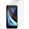 JETech grūdinto stiklo ekrano apsauga iPhone SE 3/2 (2022/2020) 4,7 inch - 3 vnt., 9H, 2.5D, suderinama su dėklais
