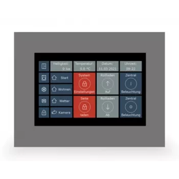MDT VC-0701.04 VisuControl 7 colių KNX patalpos valdymo skydelis, juodas