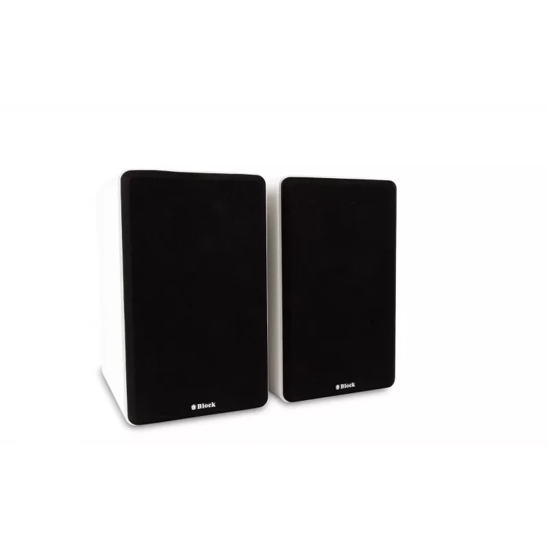 AUDIOBLOCK S-250 WS 2-jų juostų pasyvios lentyninės kolonės, pora, baltos, 50 W RMS, 4 Ohm, bass reflex AB2701-004