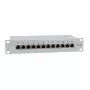 IT-BUDGET 10 colių pataisų skydas (Patch Panel) - Ekranuotas - Cat.6A - 500MHz - 12 prievadų RJ45 - PoE+ - 1U - Pilkas (90ITB10PP6AG)
