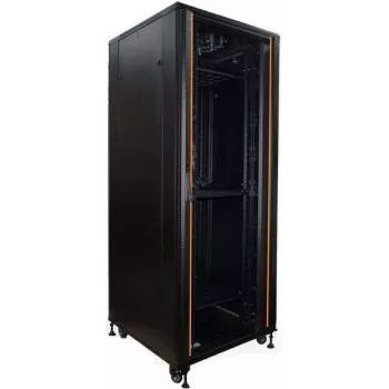 IT-BUDGET 19 inch serverinė spinta SRK 42U 800x1000 mm, stiklo/plieno durelės, juoda, iš anksto surinkta
