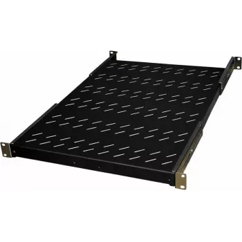IT-BUDGET 19 inch fiksuota lentyna / įrangos padėklas - 150 kg apkrova - 650 mm gylis - reguliuojamo gylio tvirtinimas - juoda (90ITB19FBX650S)