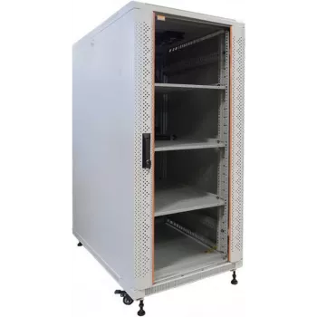 IT-BUDGET 19 inch Tinklo spintelė SRK pilnas komplektas 22U 600x800mm stiklinės priekinės durys šviesiai pilka 99ITB19SRK2268GGM