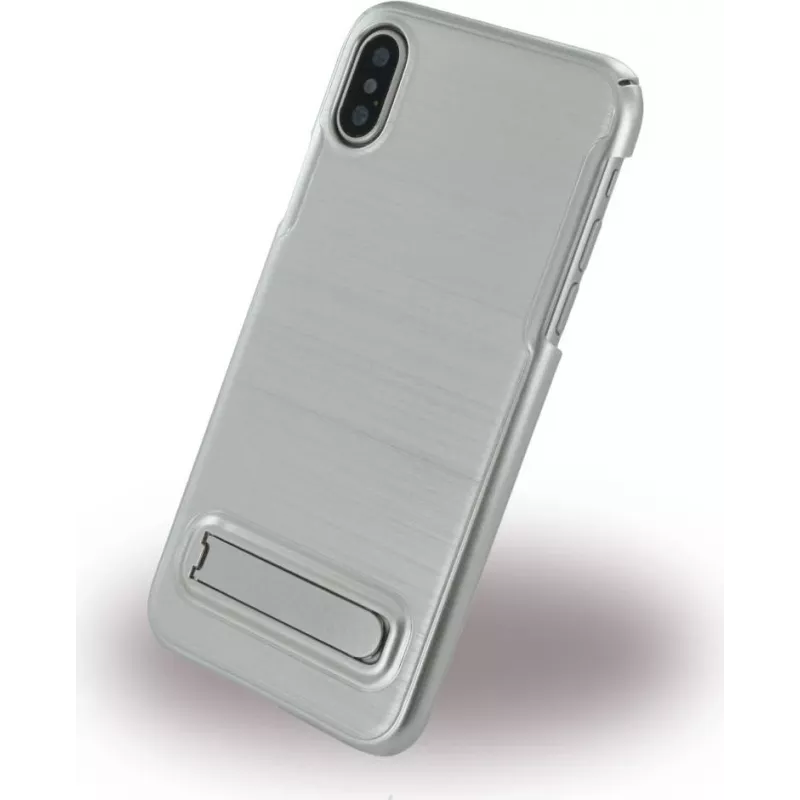 CYOO Brushed Stand Case, skirtas Apple iPhone X / XS - sidabrinis