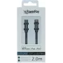 PowerRay USB-C į Lightning MFi pintas kabelis 2m, pilkas PR-DCCL200TGY