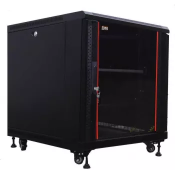 IT-BUDGET 19 inch serverių spintelė SRK - 12U - 600x1000 mm - stiklo/plieno durelės - surinkta - juoda 99ITB19SRK12610GSNM