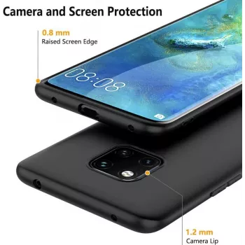 CYOO Premium skysto silikono dėklas Huawei Mate 20 Pro - juodas