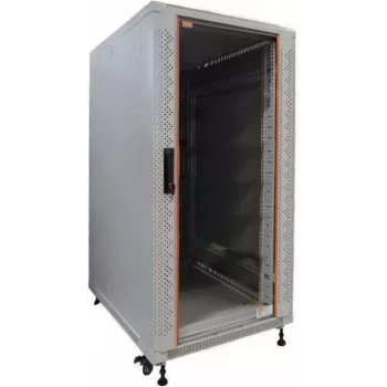 IT-BUDGET 19 inch Tinklo spintelė SRK - 22U - 600x800 mm - Stiklo/Plieno durys - Surinkta - Šviesiai pilka 99ITB19SRK2268GGNM