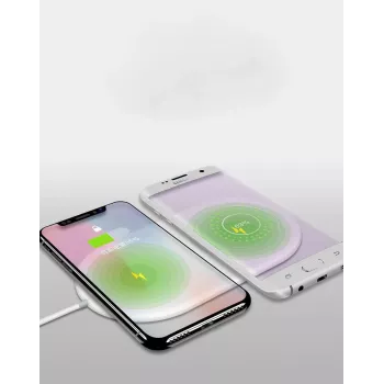 CYOO CY120899 Mini Dual Phone belaidžio įkrovimo stotelė - balta - Qi standartas