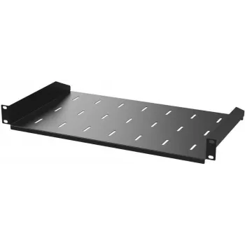 IT-BUDGET 19 inch fiksuota stelažo lentyna 1U 200 mm gylio 25 kg juoda 90ITB19FB200S
