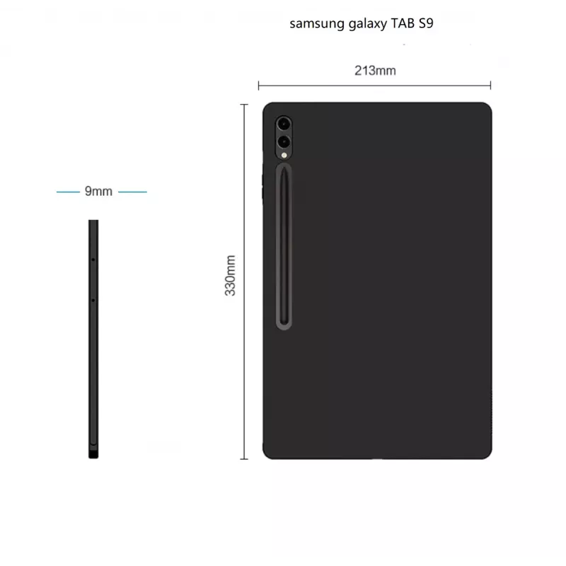 MRDISC galinis dangtelis, skirtas Samsung Galaxy Tab S9 FE 11 colių, juodas TPU (MG-BCSGTABS9FESW)