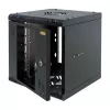 IT-BUDGET 10 inch tinklo spintelė mažų duomenų tinklų paskirstymui - 6U - 300 mm gylio - stiklinės durelės - užraktas - juoda (90ITB1063GS)