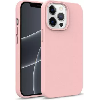 CYOO BioCase, skirta iPhone 13 mini - biologiškai skaidrus smūgiams atsparus dėklas - rožinis CY122534