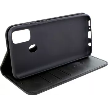 CYOO Premium BookCase dėklas Apple iPhone 13 - juodas sintetinės odos folio dėklas su kortelių skyreliais ir atlošiamu stovu CY122555