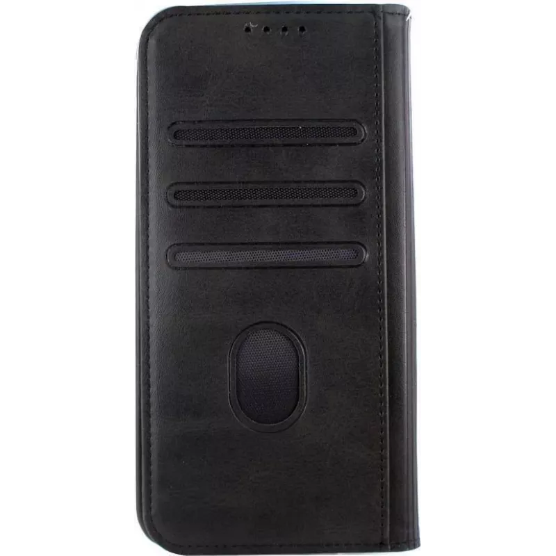 CYOO Premium BookCase dėklas Apple iPhone 13, juodos spalvos dirbtinė oda, CY122555
