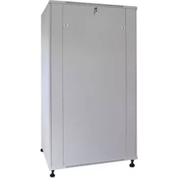 IT-BUDGET 19 inch Tinklo spintelė SRK - 22U - 600x600 mm - Stiklo/Plieno durys - Išardoma - Šviesiai pilka 90ITB19SRK2266GGN