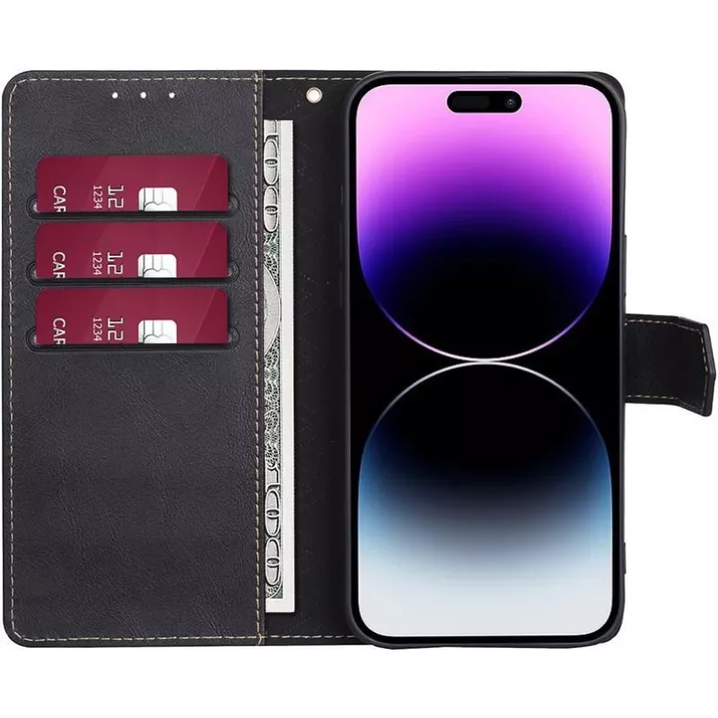 CYOO Premium BookCase Folio dėklas Apple iPhone 14 Plus - juodas CY122795