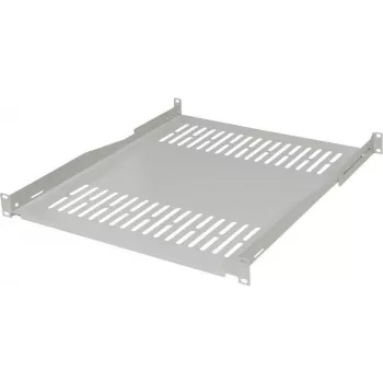 IT-BUDGET 19 inch fiksuota stovo lentyna / prietaisų padėklas, 80 kg apkrova, 450 mm gylis, reguliuojamo gylio tvirtinimas, šviesiai pilka 90ITB19FBX450G