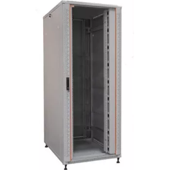 IT-BUDGET 19 inch serverinė spinta SRK - 42U - 800x1000 mm - stiklo/plieno durelės - kabelių kanalai - išardoma - šviesiai pilka 90ITB19SRK42810GGN
