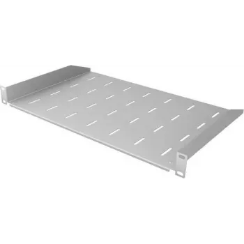 IT-BUDGET 19 inch fiksuota stelažo lentyna, 1U, 300 mm gylio, 15 kg apkrova, šviesiai pilka 90ITB19FB300G