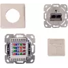 IT-BUDGET SPAR-PACK 10x Cat.6A 2 prievadų RJ45 duomenų lizdas, horizontalus kabelio įvedimas, PoE+, grynai baltas ZAA90ITBDDRW