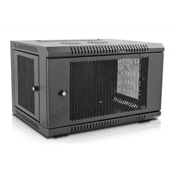 IT-BUDGET 19 inch Tinklo spintelė SWA - 6U - 570x600 mm - Perforuotas priekis ir šonai - Nuimami šonai - Montavimas ant sienos ir ant grindų - Priedų rinkinys - Juoda (90ITB19MSR666TS)