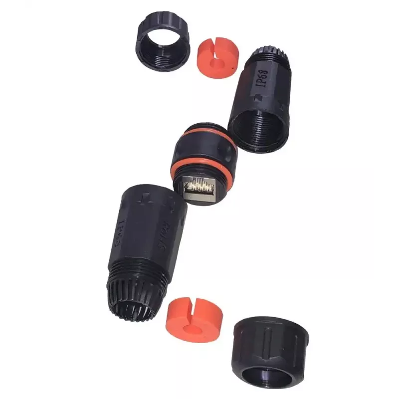 IT-BUDGET atsparus vandeniui RJ45 sujungėjas IP68 Cat.6A, skirta lauko ir pramonės naudojimui - 2 x RJ45 female - juodas (90ITBKK6AIP68)