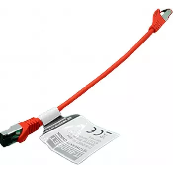 IT-BUDGET Premium Cat.8.1 S/FTP tinklo kabelis, grynas varis, 26 AWG, 2000 MHz, 40 Gbps, PoE+, LSZH, raudonas, 0,25 m 90ITBFLEX81PK025R
