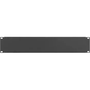 IT-BUDGET 19 inch tuščia panelė / stovo užpildas - 2U - tvirta metalinė versija - juoda (90ITBBP2HES)