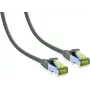 IT-BUDGET Full Copper Premium tinklo kabelis (patch) - Cat.6A su Cat.7 kabeliu - 600 MHz - be halogenų - PoE+ - 10Gbit - pilkas - 0,5 m 90ITB6A7PK05G