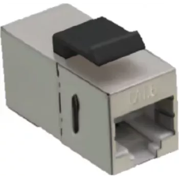 IT-BUDGET RJ45 modulio sujungėjas Cat. 6A, ekranuotas, kompaktiškas, snap-in, sidabrinis 90ITBMK6AS